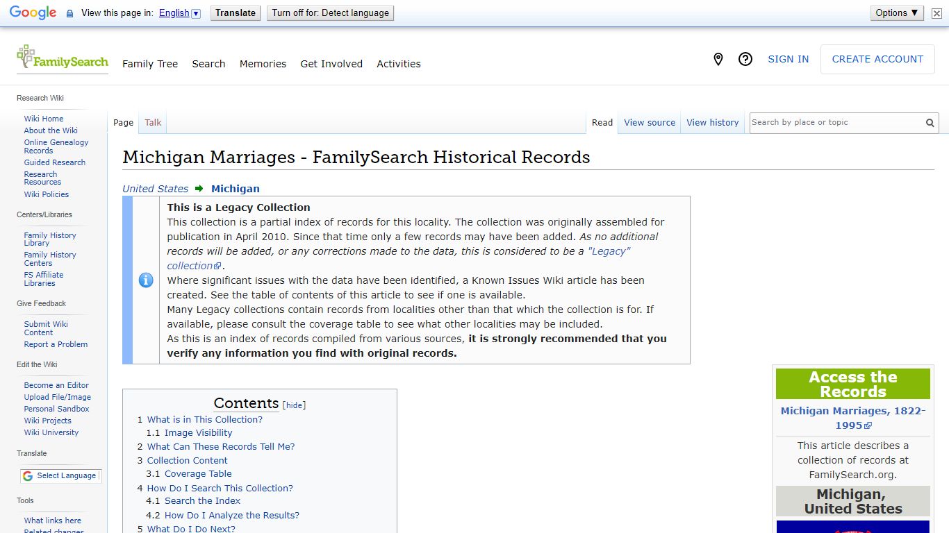 Michigan Marriages - FamilySearch Historical Records